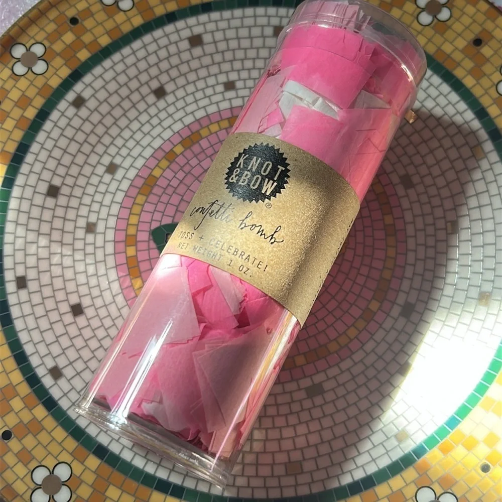 NWT Anthropologie Knot & Bow CONFETTI BOMB in Pink Rose